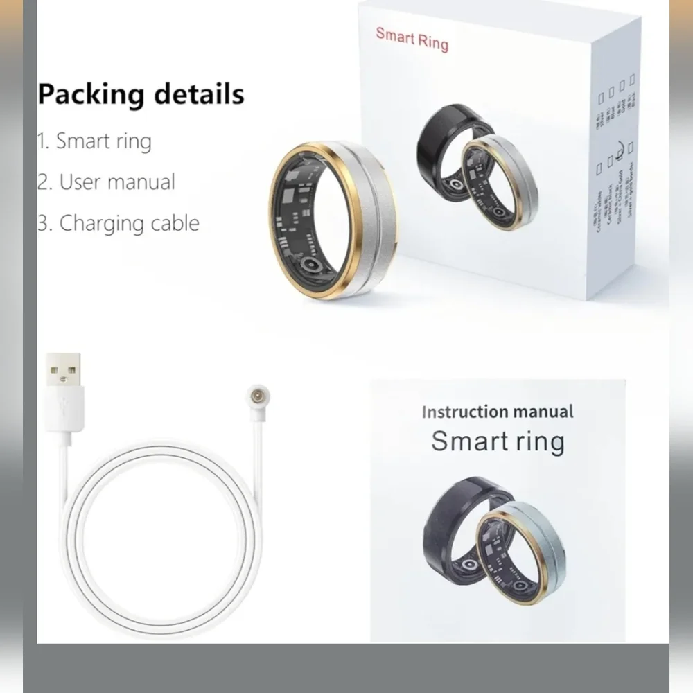 Silver Smart Ring Size 8